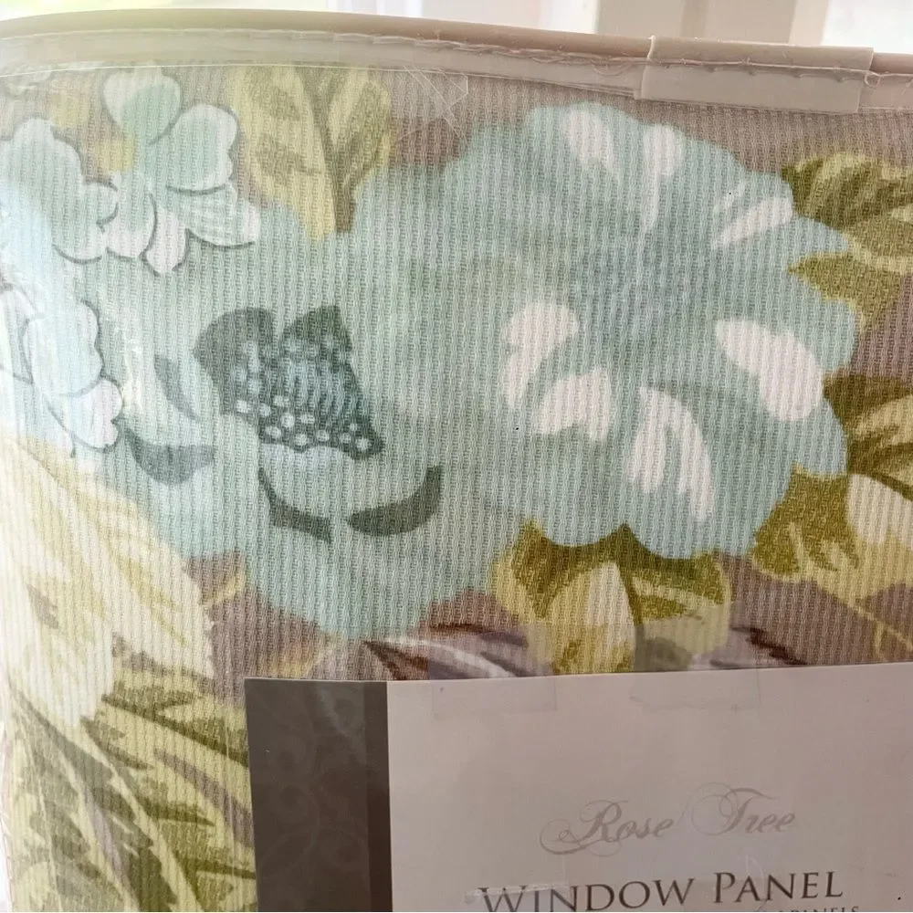 Rose Tree Dorsett Collection Floral Window Panels NWT